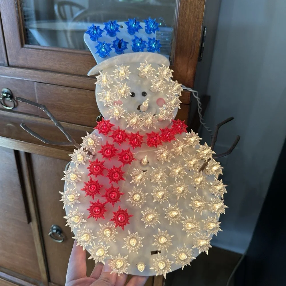 VTG‎ Light Up Snowman Indoor Window Decoration Christmas 14